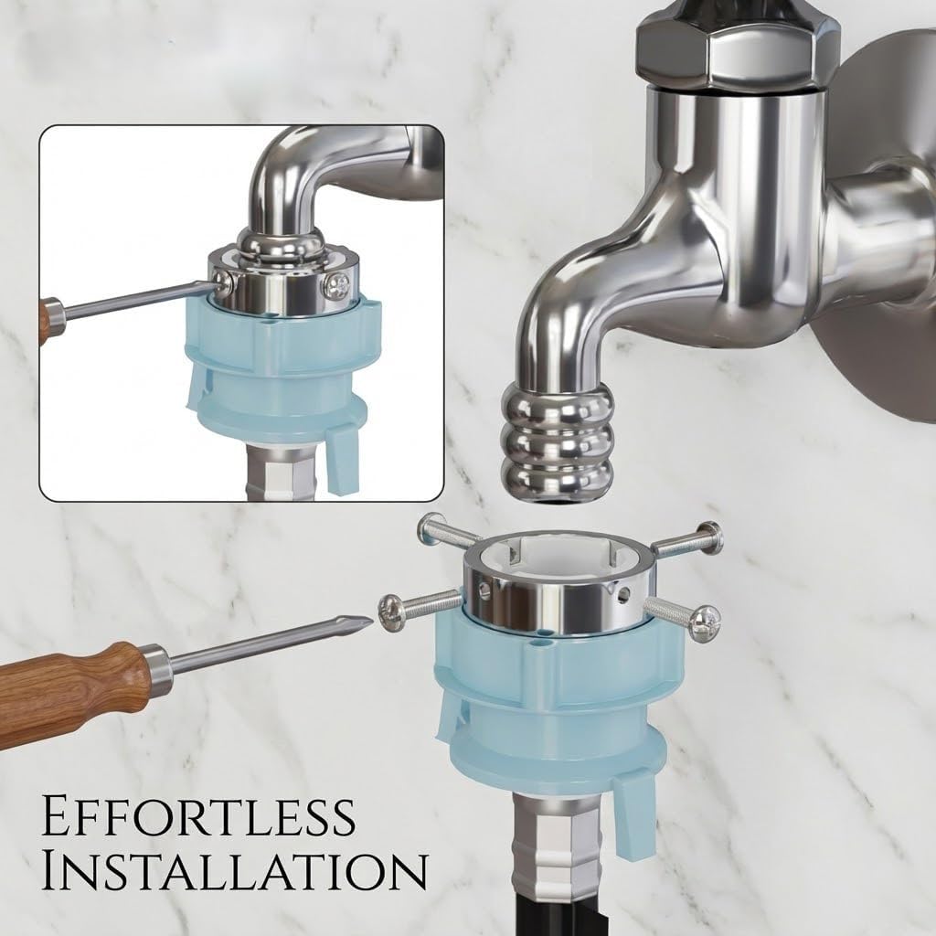 BUY SPARES Universal Washing Machine Inlet Pipe with Blue Connectors, Leak-Proof Flexible Water Inlet Hose, High Pressure Resistant, Easy Installation (5 Metre) BS1155