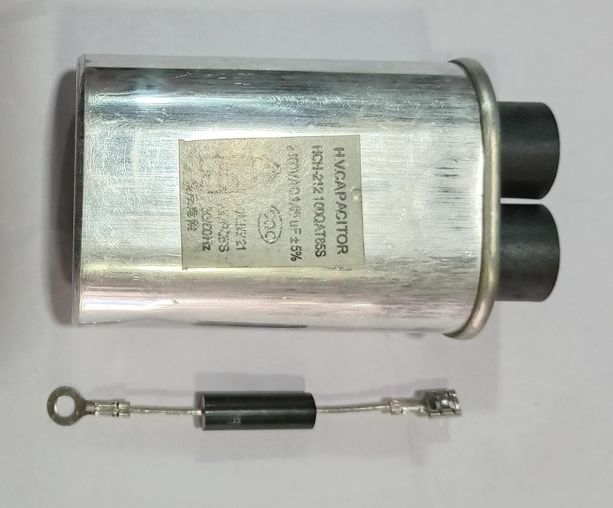 BUY SPARES Microwave Oven High Voltage Capacitor and Diode Kit, 2100VAC, 1MFD, Universal Compatible BS1083