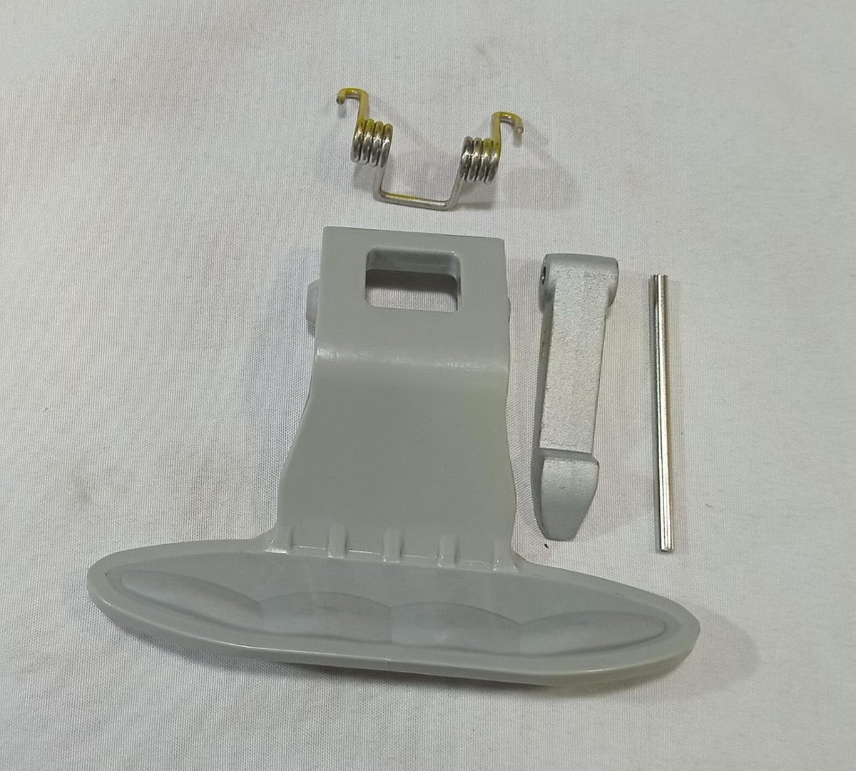 BUY SPARES Washing Machine Door Handle Replacement Kit, Grey, 7 cm x 10 cm, Compatible with LG, Includes Hinge, Spring, and Pin BS1230