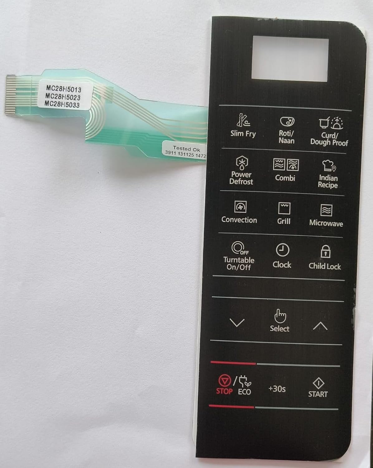 BUY SPARES Microwave Oven Touch Pad,White,Compatible with Samsung MC28H5033 BS1372