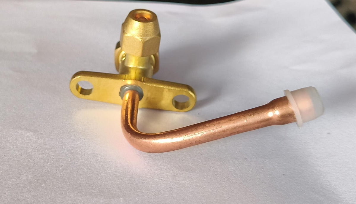 Split Valve Air Conditioner 1/4BSP Inlet 2 Way Bend Flare Tube Expansion Valve for Air Conditioner