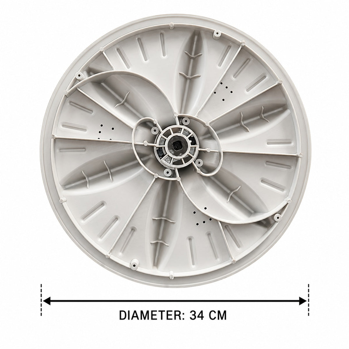 Washing Machine Pulsator-SG-Jet Compatible With Samsung Replacement Part, Square Shaft, Top Load Fully Automatic Compatible 5 HOLES 3 LINES, White
