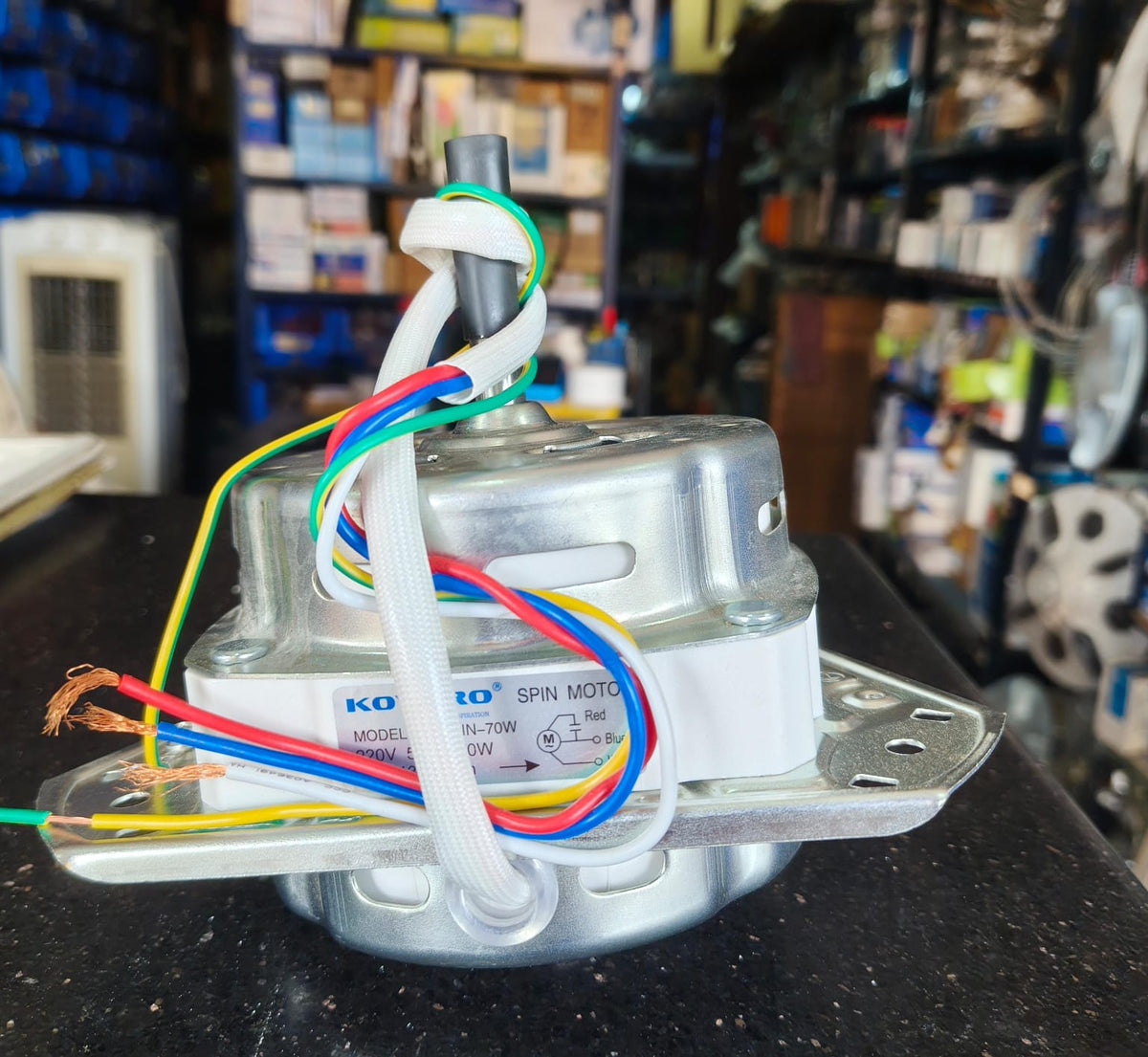 Universal Washing Machine Spin Motor Waterproof 70W | 220V 50Hz 4 Pole Spin Motor | Replacement Motor for Semi Automatic Washing Machine