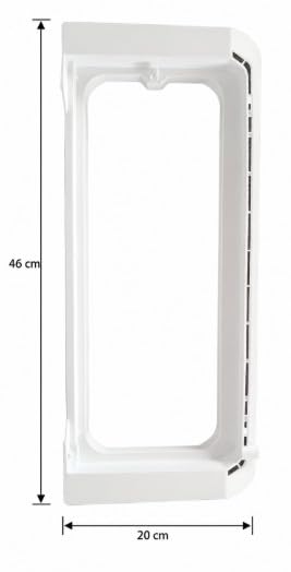 BUY SPARES Refrigerator Freezer Door Shelf Frame, White, 46 x 20 cm, compatible with G.O.D.R.E.J New Neo White Edge Pro BS1011
