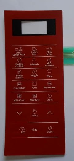 BUY SPARES Microwave Oven Touch Pad, Red, Compatible with Samsung CE76JD, CE77JD BS1346