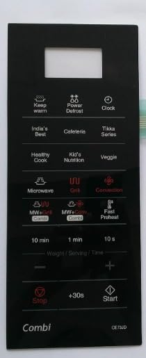 BUY SPARES Microwave Oven Touch Keypad, Black, Compatible with Samsung CE73JD BS1242