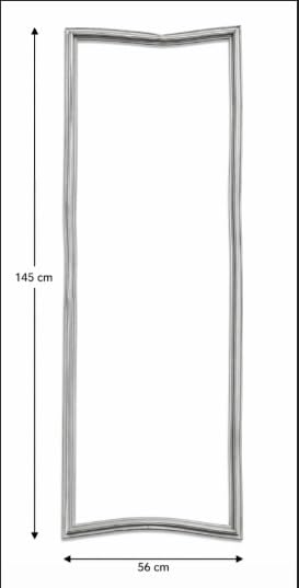 Buy Spares Refrigerator Door Gasket for LG Star 2.5, Grey, 56 x 145 cm, Single Door Replacement Seal BS1303