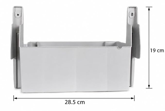 BUY SPARES Refrigerator Compressor Drip Tray, Grey, compatible with L.G.E, Part Code MJS64072501, 28.5 x 19 cm.Hole to Hole 27 cm BS1254