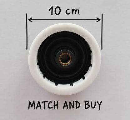 BUY SPARES Washing Machine Spin Buffer Compatible with Whirlpool Semi Automatic Washing Machine, Black and White, 10 cm BS1098