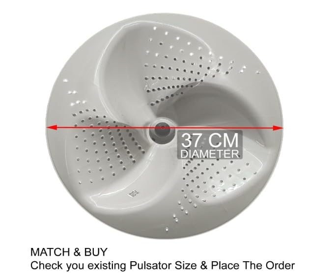 BUY SPARES Washing Machine Pulsator Compatible with Godrej, 37 CM Diameter, PP Material, Top Load BS1403