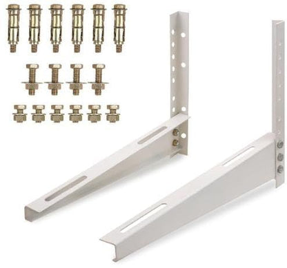 BUY SPARES Outdoor AC Stand, White, 49x42 cm, compatible with All Brands up to 1.5 Ton, with Anchor Bolts and Nuts BS1312