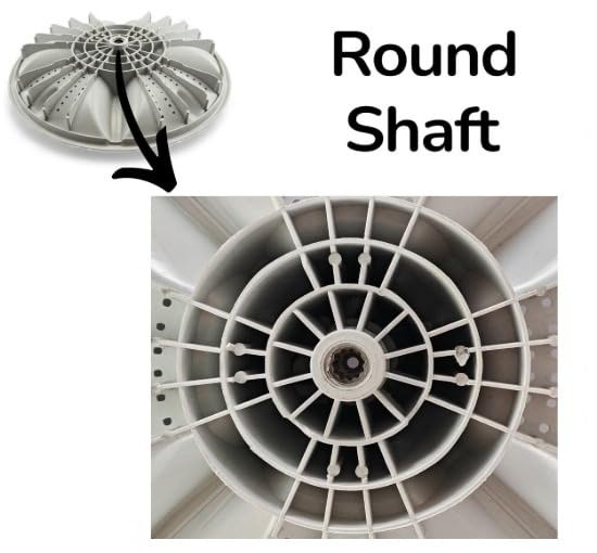 Buy spares Washing Machine Pulsator Compatible with Haier 7 Kg Fully Automatic Washing Machine, Round Shaft, 36 cm BS1266