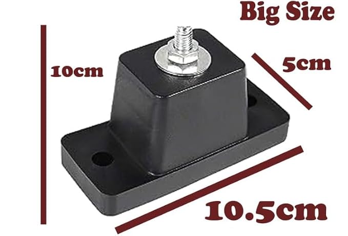 BUY SPARES Anti-Vibration Rubber Mounting Blocks for AC Outdoor Unit, Black, Set of 4 BS1280