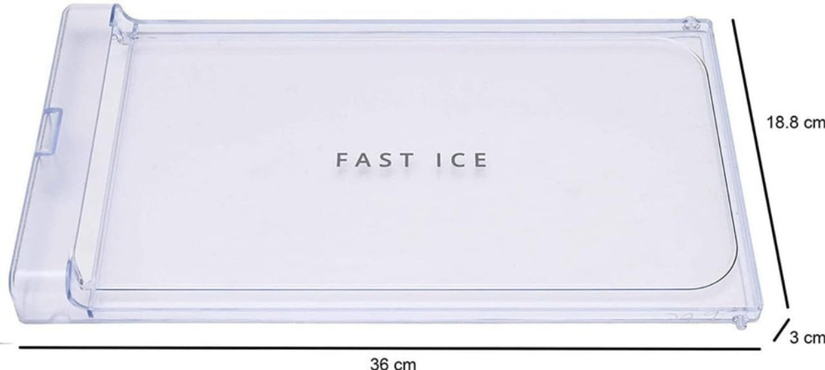 BUY SPARES Fast Ice Freezer Door, Clear, 36 x 18.8 cm, compatible with Whirlpool Ice Magic Direct Cool Refrigerators BS1205