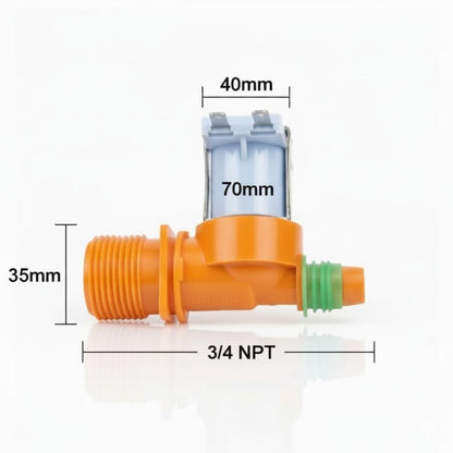 BUY SPARES Feed Valve for W.h.i.r.l.p.o.o.l Top Load Washing Machine, 2-Pin 220/240V Inlet Valve Replacement, Durable & Compatible Spare Part BS1211