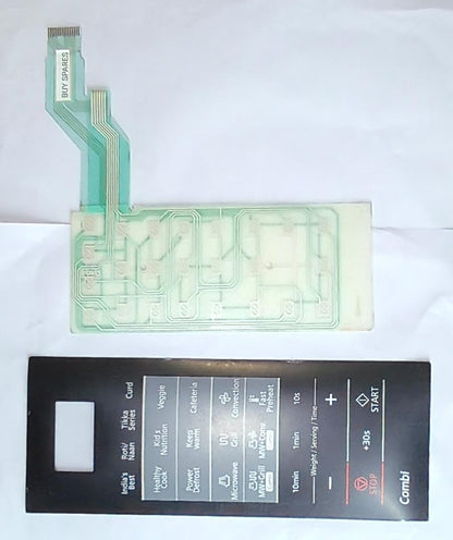 BUY SPARES Microwave Oven Touch Membrane Pad Compatible with Samsung CE75JD, Black and Grey BS1380