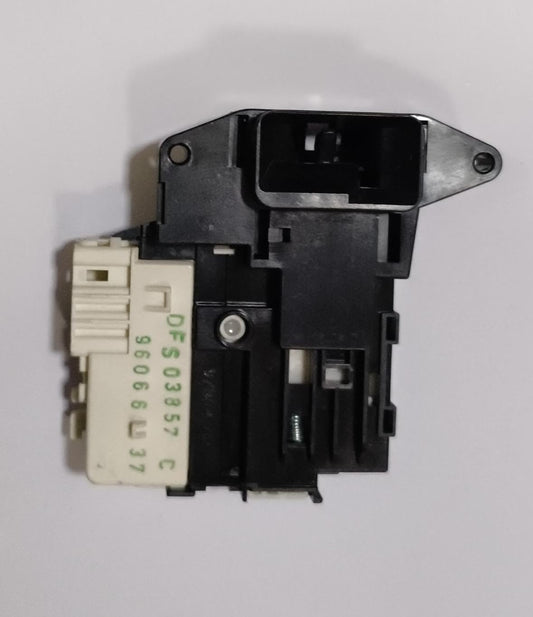 Buy Spares Washing Machine Door Lock Compatible with L.G.E Front Load Washing Machine, 4 Pin, Black and White BS1166