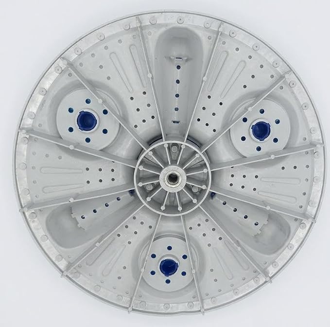 BUY SPARES Pulsator for Lloyd Semi Automatic Washing Machine, Square Shaft, White and Blue, with 3 Rollers BS1358