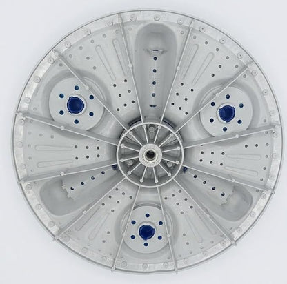 BUY SPARES Pulsator for Lloyd Semi Automatic Washing Machine, Square Shaft, White and Blue, with 3 Rollers BS1358