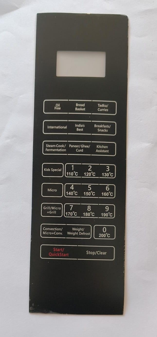 BUY SPARES Microwave Oven Touchpad, Black, Compatible with LG GME720CP2QZ BS1037