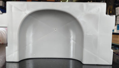 BUY SPARES Refrigerator Compressor Drip Tray, Grey, compatible with L.G.E, Part Code MJS64072501, 28.5 x 19 cm.Hole to Hole 27 cm BS1254