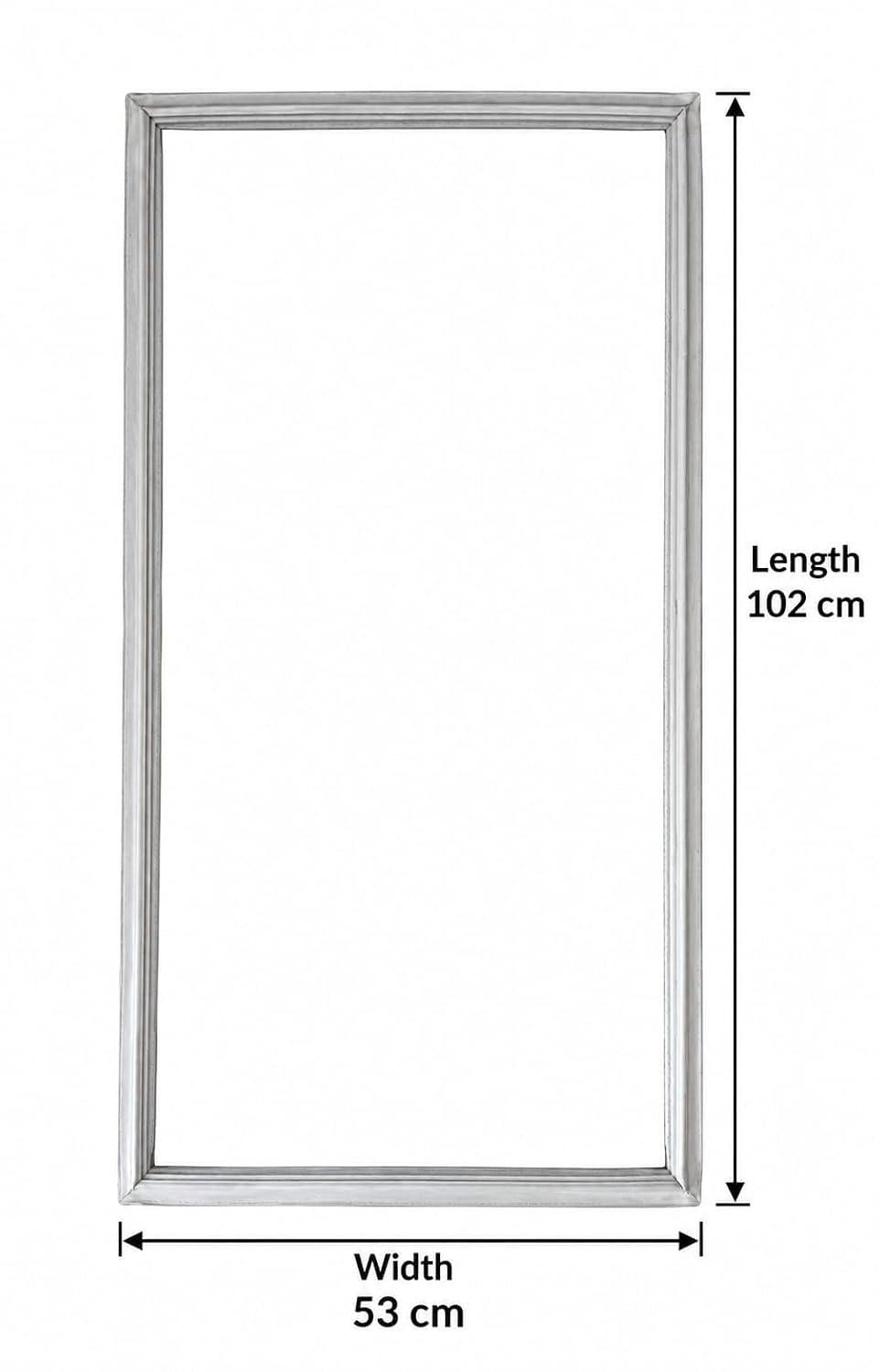 BUY SPARES Refrigerator Door Gasket for LG E-Star 1, 49x105 cm, Grey, Rubber and PVC, Rectangular Strip BS1142
