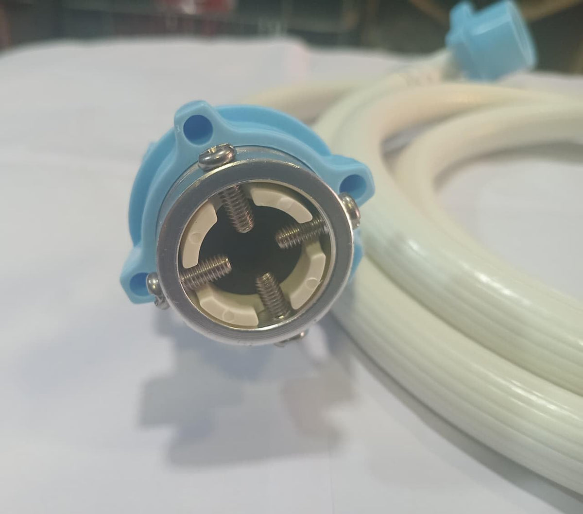 BUY SPARES Inlet Pipe for Fully Automatic Washing Machine, Water Inlet Hose with Blue Connectors, 2 Metres Length BS1331
