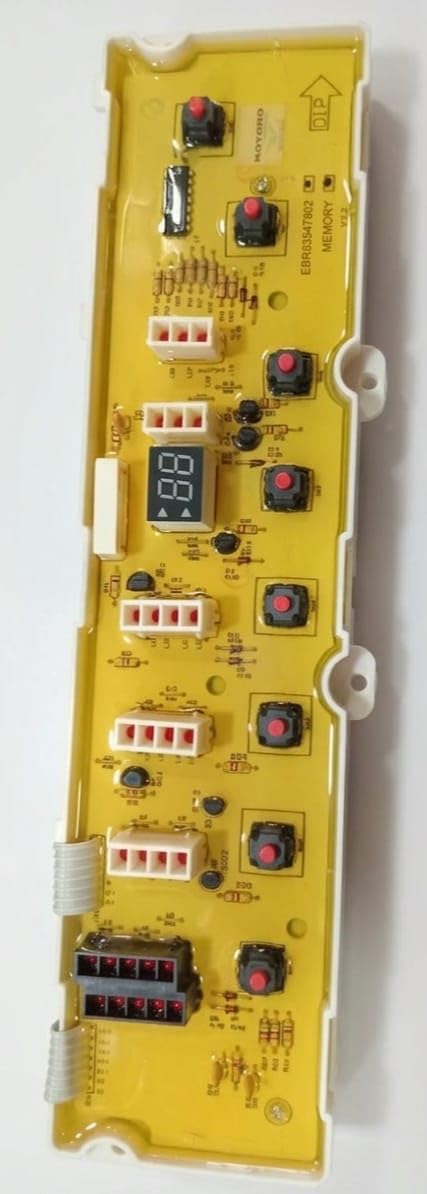 Buy Spares Replacement PCB EBR63547802 with Memory, for L.G.E Top Load Washing Machine, 8 Button Small Display BS1443