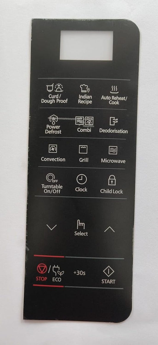 BUY SPARES Microwave Oven Touch Pad, Red, Compatible with Samsung MC28H5023 BS1425
