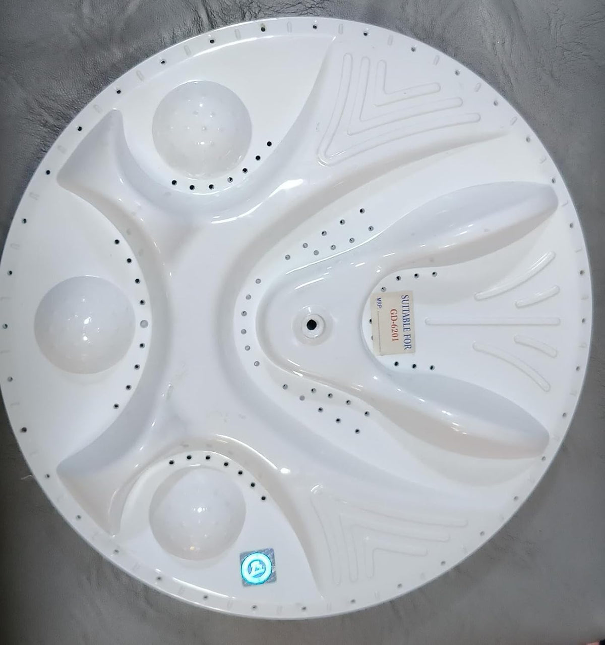 BUY SPARES Washing Machine Pulsator, White, Plastic, 34.5 cm, Square Shaft, compatible with Godrej GD-6201/6203/6204, Panasonic NA-W65E5ARB BS1210
