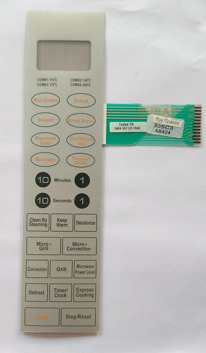 Buy Spares Microwave Oven Membrane Touchpad Compatible with IFB, Replacement Control Panel BS1147