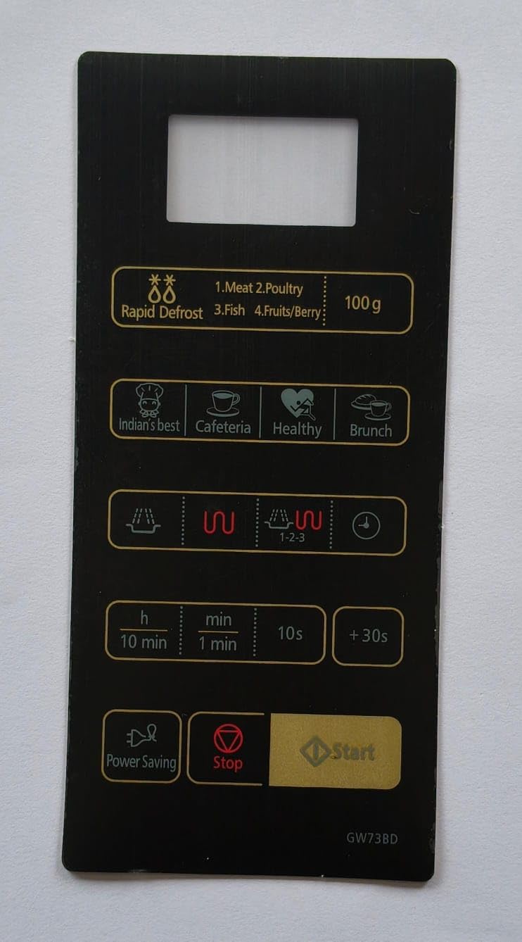 BUY SPARES Membrane Keypad Small Compatible with Samsung GW73BD Microwave Oven, Black BS1085
