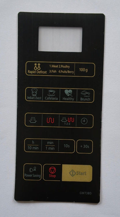 BUY SPARES Membrane Keypad Small Compatible with Samsung GW73BD Microwave Oven, Black BS1085