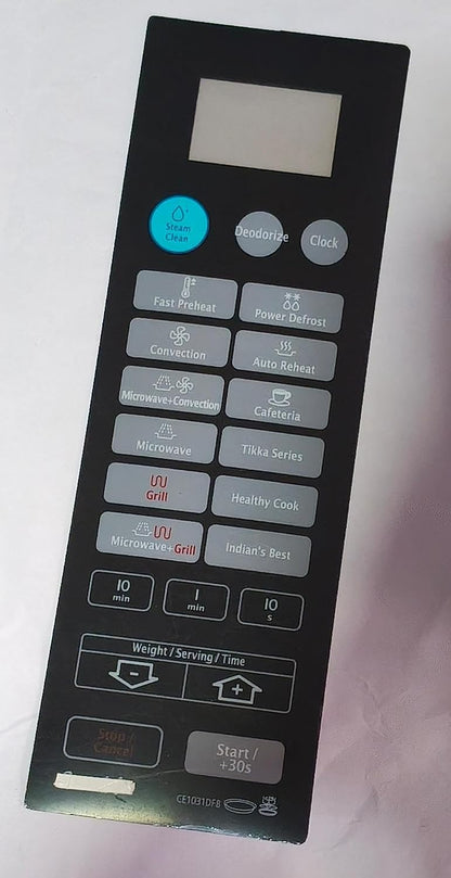 Buy Spares Microwave Oven Touch Keypad, Black, Compatible with Samsung CE1031DAT, CE1031DFB, CE1041DFB BS1162