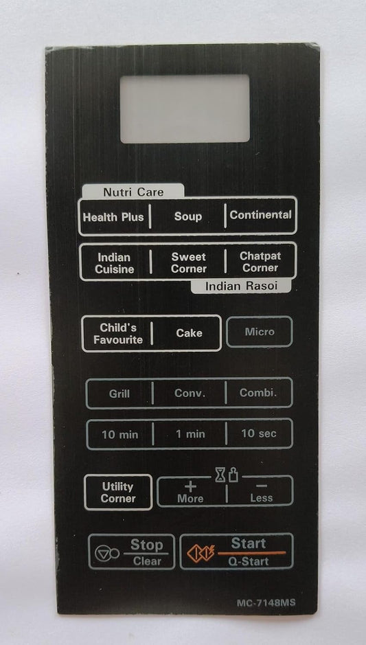 BUY SPARES Microwave Oven Touch Keypad Compatible with LG MC-7148MS, Replacement Control Panel BS1186