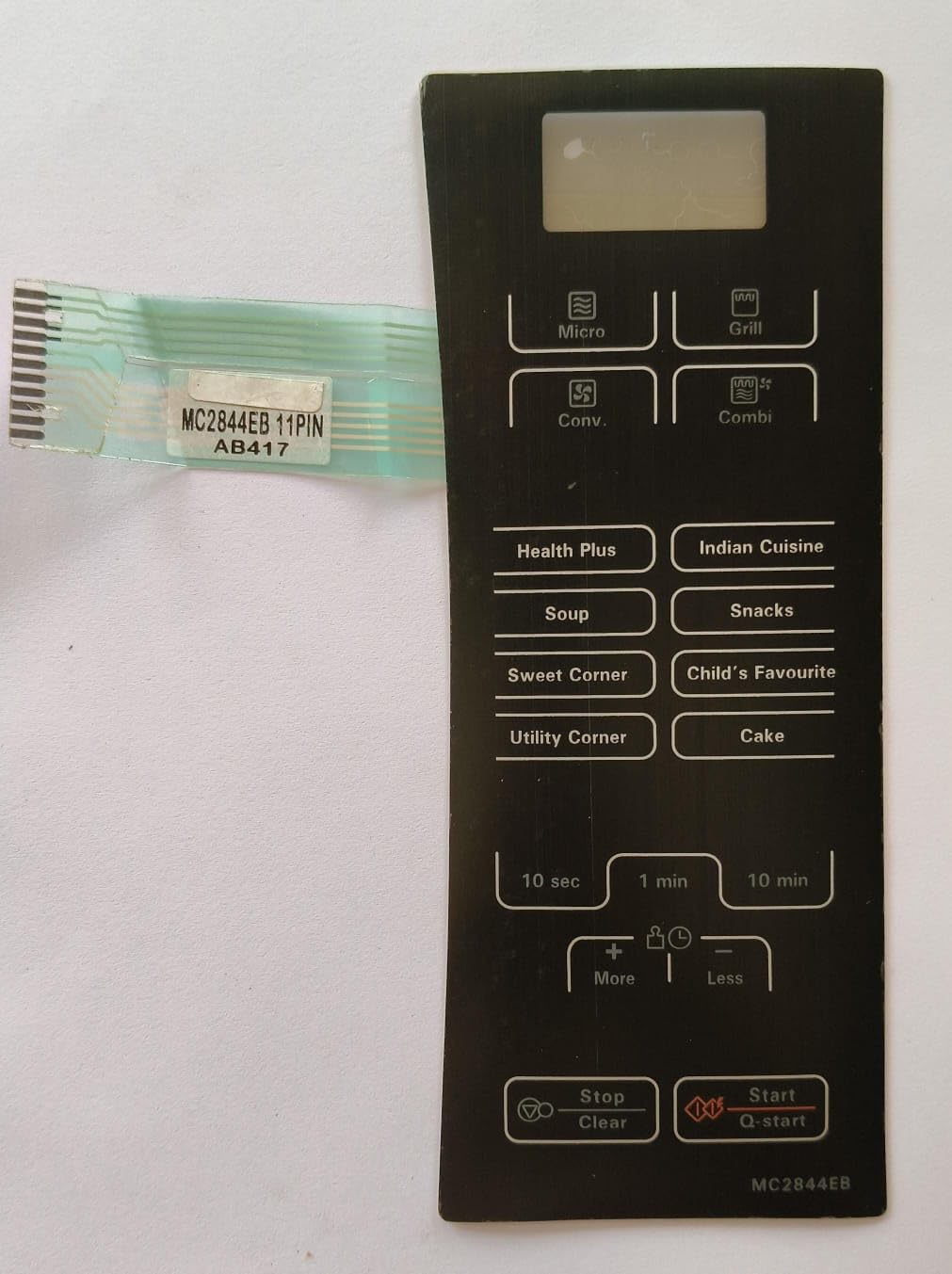 BUY SPARES Membrane Touch Keypad Compatible with LG MC2844EB Microwave Oven, 11 Pin BS1109