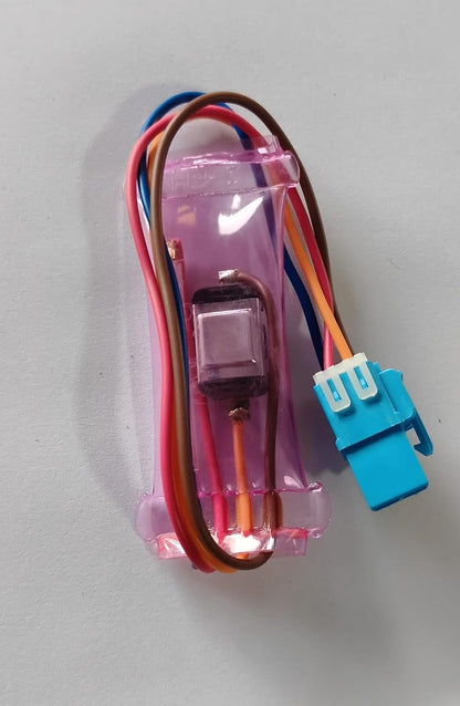 BUY SPARES Refrigerator Bimetal Defrost Thermostat compatible with LG, 4 Wire with Blue Connector Jack and Thermal Fuse BS1052