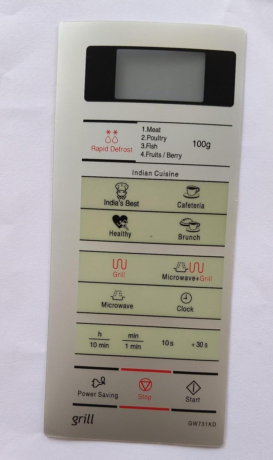 BUY SPARES Microwave Oven Membrane Keypad Compatible with Samsung GW731KD, Replacement Control Panel BS1333