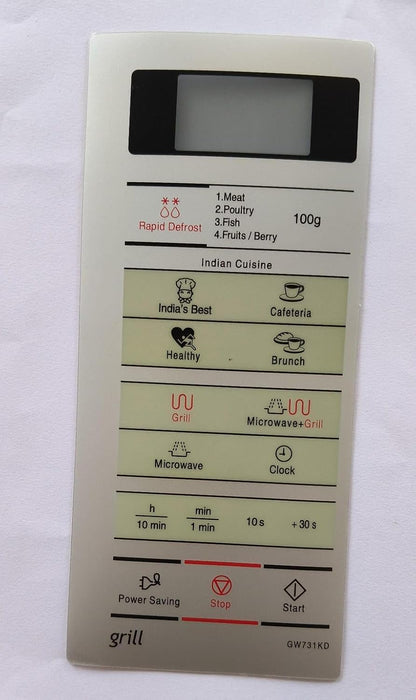 BUY SPARES Microwave Oven Membrane Keypad Compatible with Samsung GW731KD, Replacement Control Panel BS1333