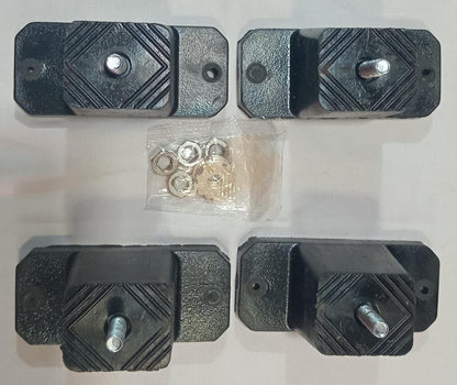 BUY SPARES Anti-Vibration Rubber Mounting Blocks for AC Outdoor Unit, Black, Set of 4 BS1280