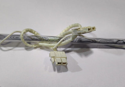 BUY SPARES Refrigerator Defrost Heater, White Transparent, 14 Inch, with Connector Wiring BS1050