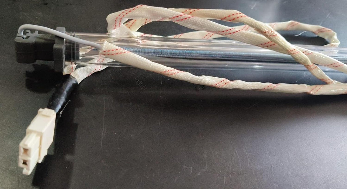 BUY SPARES Refrigerator Defrost Heater compatible with H.A.I.E.R, 12 Inch, Transparent, with Connector and fuse, Corded Electric BS1227