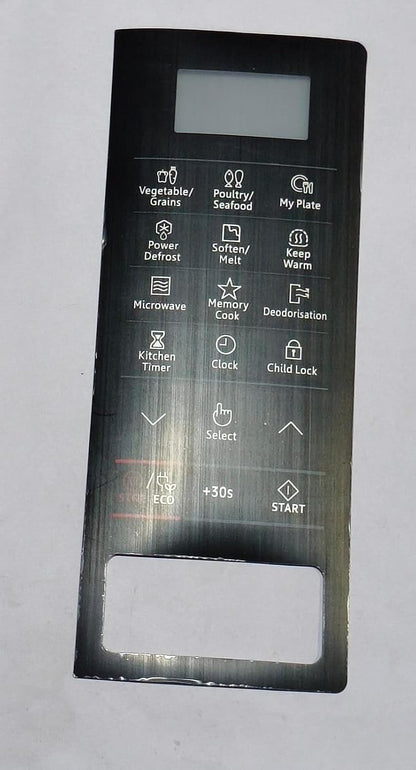 BUY SPARES Microwave Touch Pad Compatible with Samsung MS23J5133AG, Control Panel Membrane Switch, Black BS1093