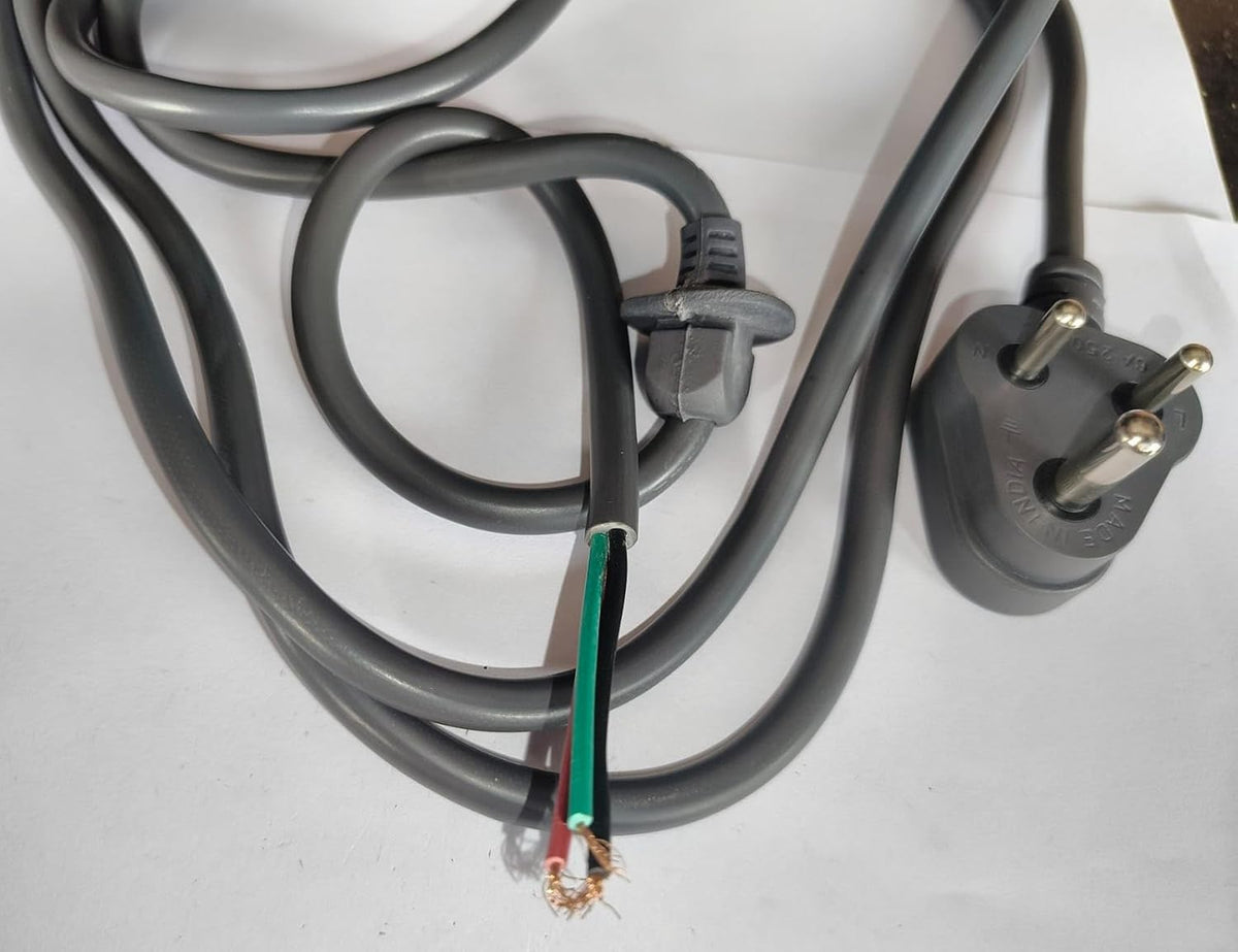 Buy spares srefrigerators and Washing Machine Cords Wire Compatible with Single Door and Double Door refrigerators and top Load Washing Machines,Grey,2.5m Length BS1113