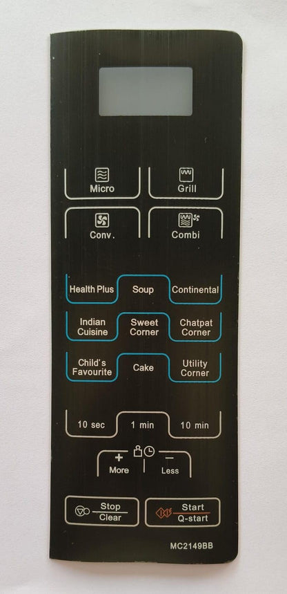 BUY SPARES Microwave Oven Touchpad Compatible with LG MC2149BPB/BB, MC2143BPP, MC2143CB, MC2146BV, MC2144CP, MS-2049UW, Indian Auto Cook BS1112