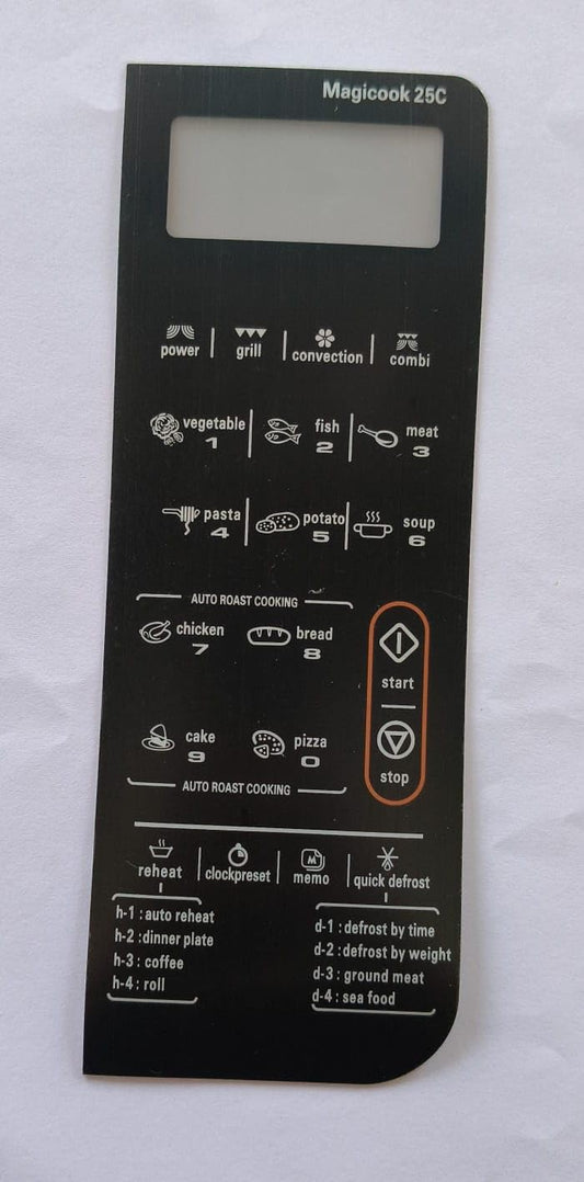 BUY SPARES Microwave Oven Membrane Touchpad Compatible with Whirlpool Magicook 25C BS1006
