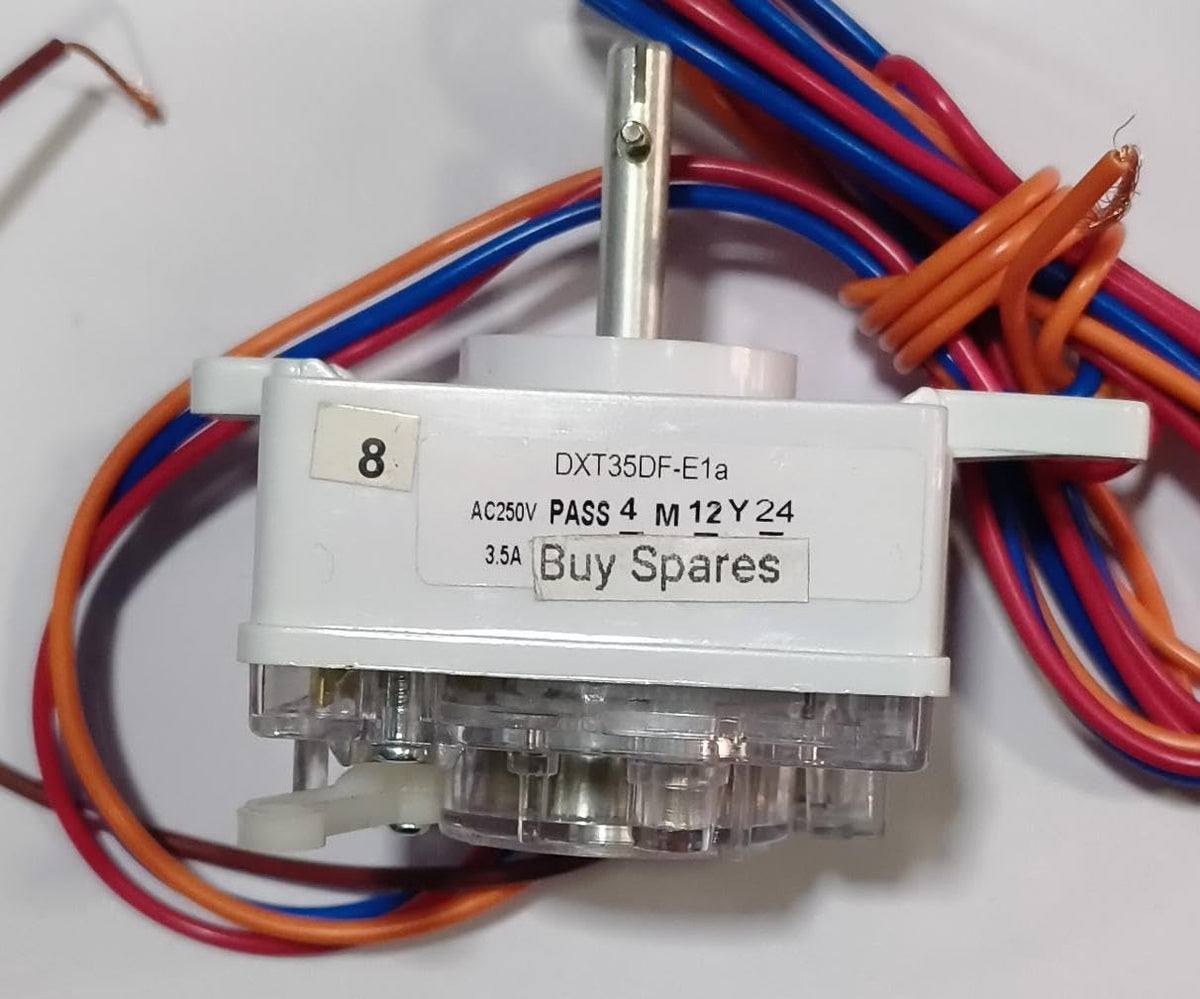 Buy Spares Washing Machine Timer Compatible with V.I.D.E.O.C.O.N, 35 Minute, 4 Wire, Red, Blue, Orange, Brown BS1348