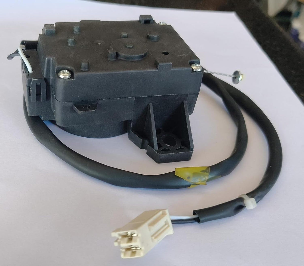 BUY SPARES Top Load Washing Machine Drain Motor compatible with Voltas Beco Model PQD-701, AC 220-240V, Black BS1137