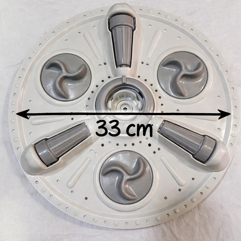BUY SPARES Washing Machine Pulsator Compatible with G.o.d.r.e.j, 3 Roller and 3 Flower, Round Shaft, 33 cm BS1194