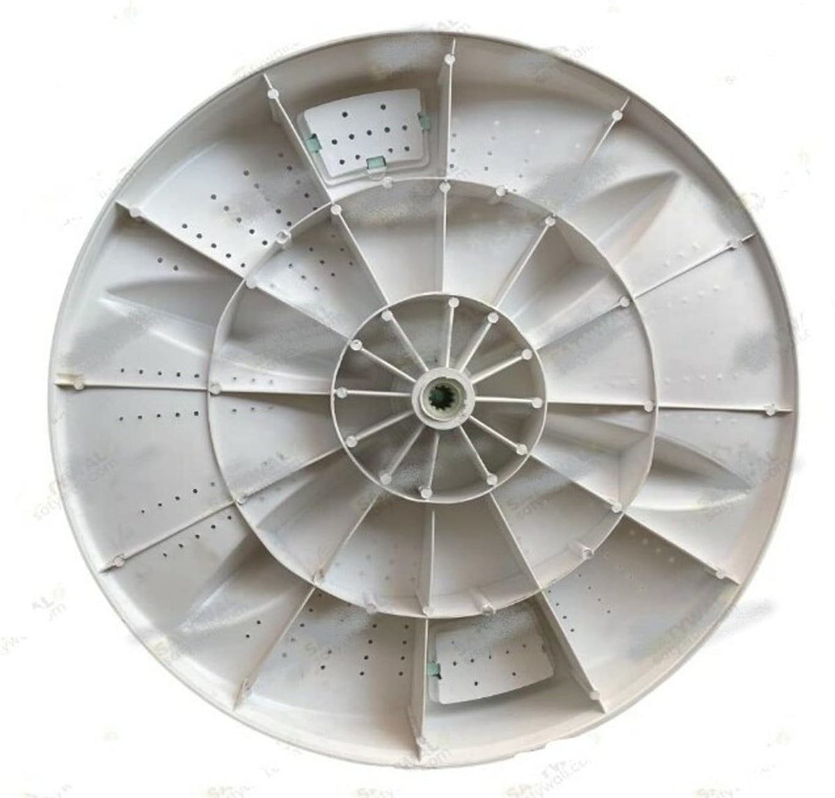 BUY SPARES Lloyd Compatible Washing Machine Pulsator for Semi Automatic Models, Round Shaft Design, High-Quality Replacement Part, Easy Installation (White & Green) BS1017